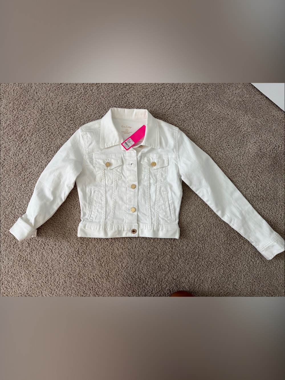 Lilly Pulitzer White Denim Jacket NWT XS